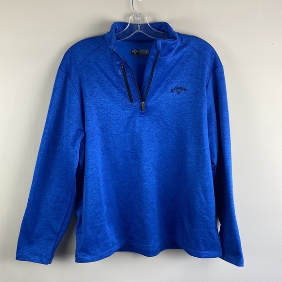 Callaway Opti-Shield 1/4 Zip Pullover- Blue Surf Size XL UPF 50 Sun Protection - Picture 7 of 15